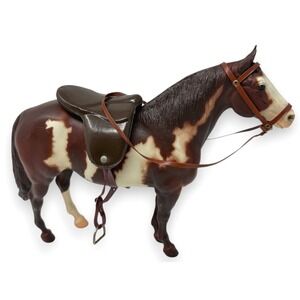 Vintage Breyer Horse #51 Yellow Mount Famous Paint Adios BROWN Saddle Halter